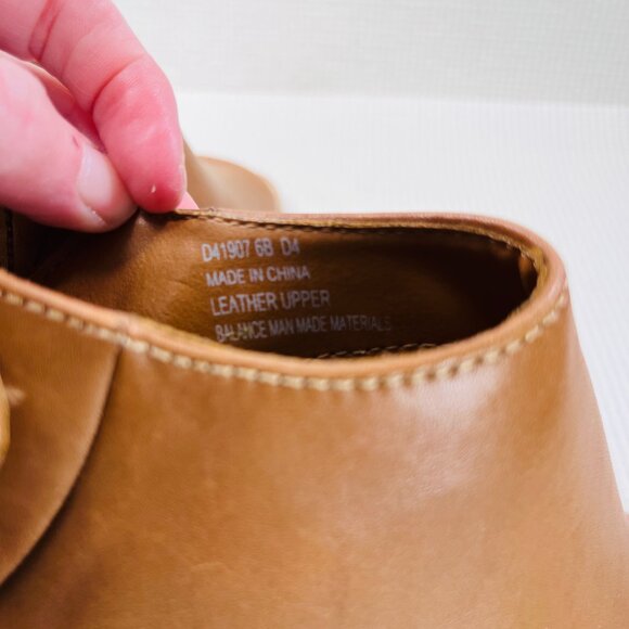 Cole Haan Womens Block Heel Cut Out Peep Toe Booties Brown Leather Size 6 B - Picture 13 of 14